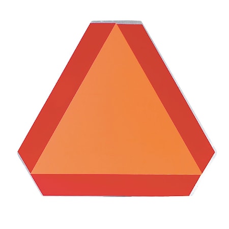Safety Vehicle Emblem 16 In. x 14 In. Slow Moving Vehicle Emblem, Aluminum Sign S276.7 SMV ALUMINUM